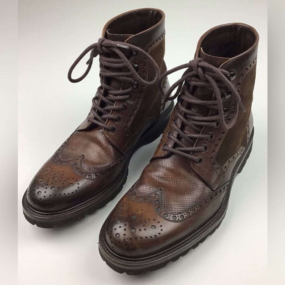 Magnanni Enzo wingtip boots men’s 8 M brown